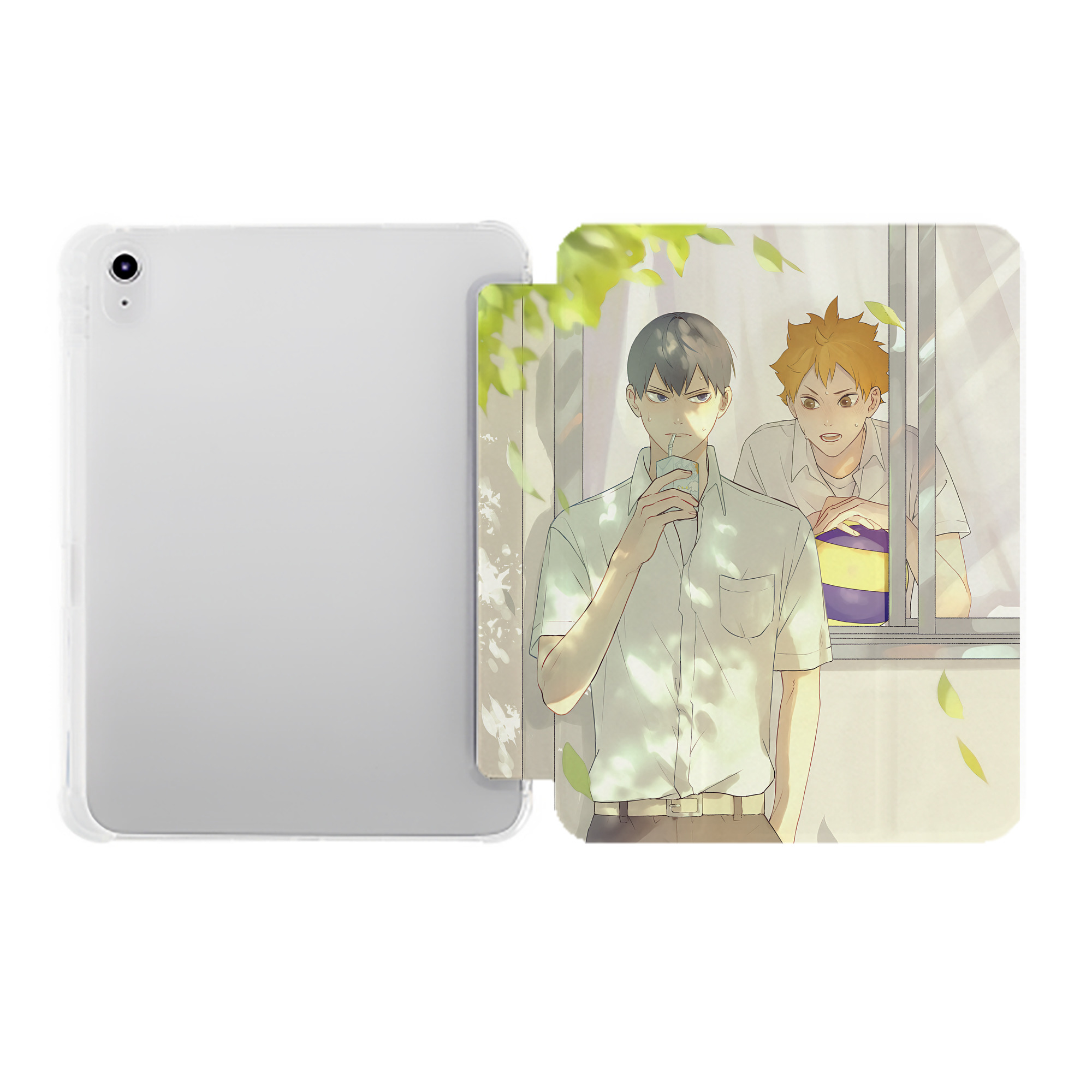 （画像用） ハイキュー!! Haikyu!! IPad ケース ペン収納付き 三つ折りスタンド PUレザー×シリコン 対応機種9.5/10.5/10.9インチ